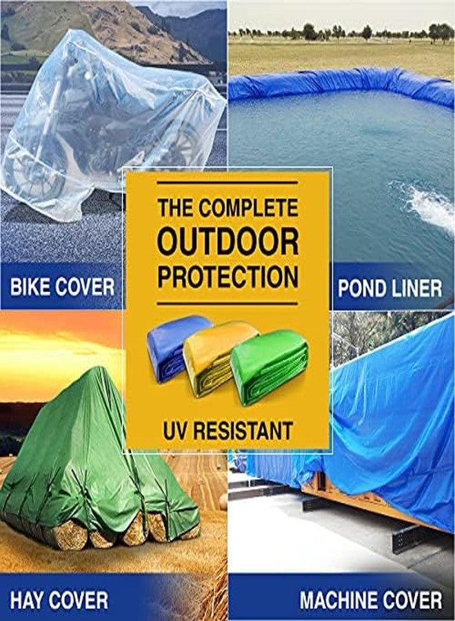 TUFFPAULIN 18FT X 24FT 80 GSM Blue Heavy Duty Tarpaulin Tirpal Tadpatri Tharpai Thadika, Extra Strong, Eyelets, UV Resistant, 100% Waterproof Virgin, 6 Layer MLCL 3D Rib Technology-1 No. - Image 3